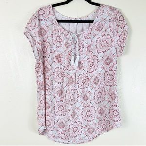 Sonoma pink dragonfly short sleeve shirt